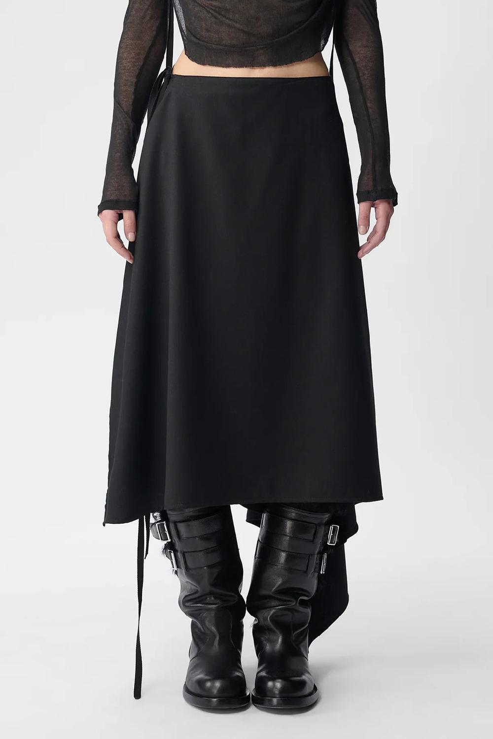 ann demeulemeester Ylva Midi Wrap Skirt
