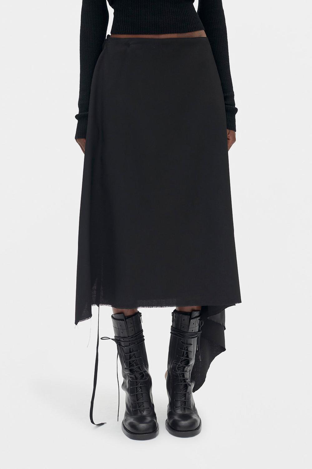 ann demeulemeester Ylva Midi Wrap Skirt