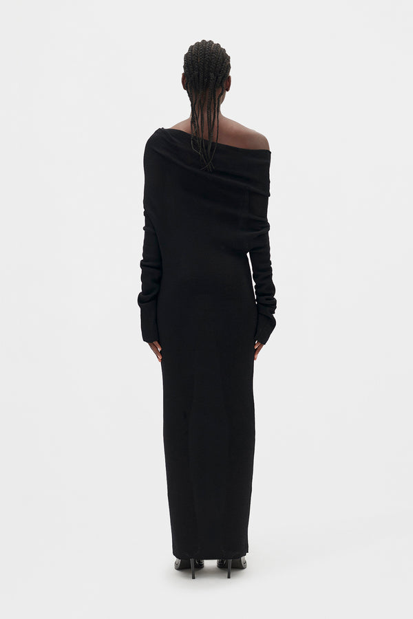Ann Demeulemeester Barbro Dropped Shoulder Midi Knitted Dress