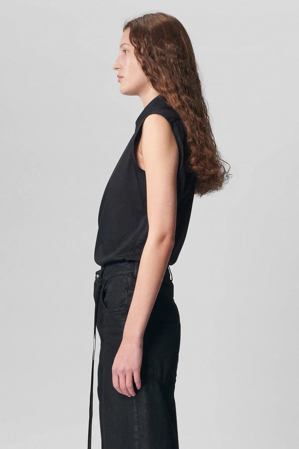 Ann Demeulemeester Desiree Sleeveless Cropped Standard Shirt