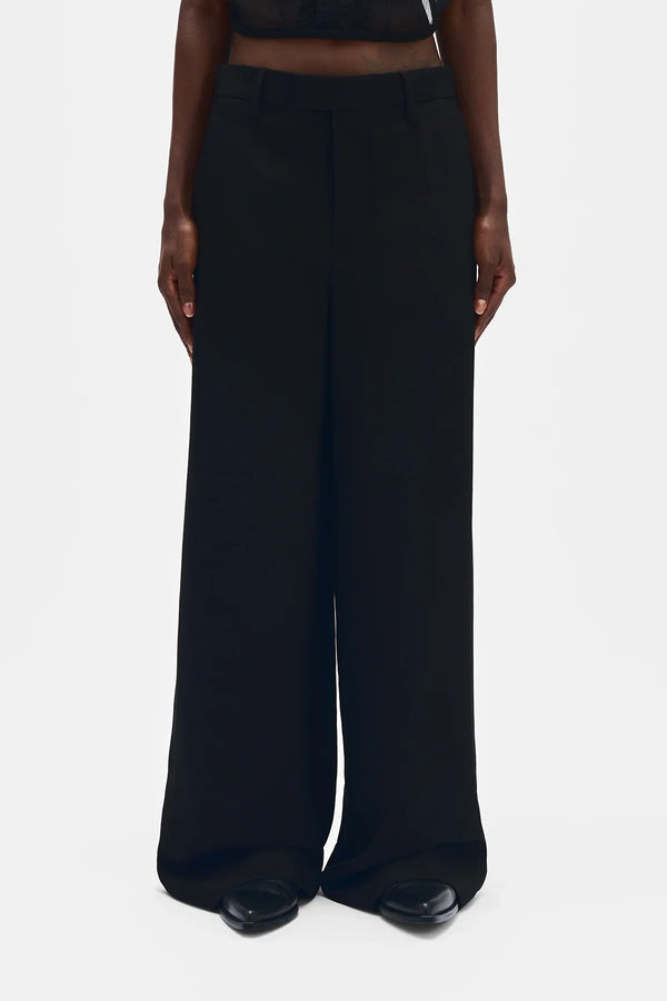 Ann Demeulemeester Elfi Wide Leg Trousers In Viscose Calico