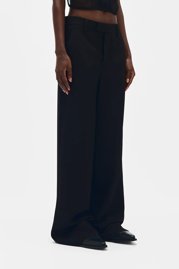 Ann Demeulemeester Elfi Wide Leg Trousers In Viscose Calico