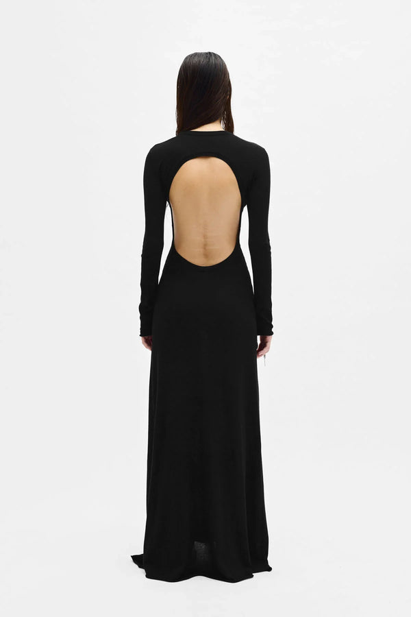 Ann Demeulemeester Eva Long Open Back Knitted Dress