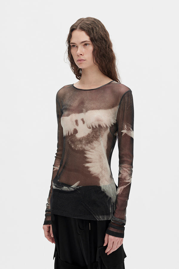 Ann Demeulemeester Fiene ''Doves'' Print Long Sleeve T-Shirt