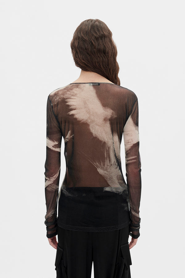 Ann Demeulemeester Fiene ''Doves'' Print Long Sleeve T-Shirt