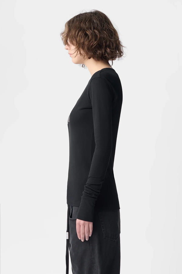 Ann Demeulemeester Fiene Printed Long Sleeve T-Shirt