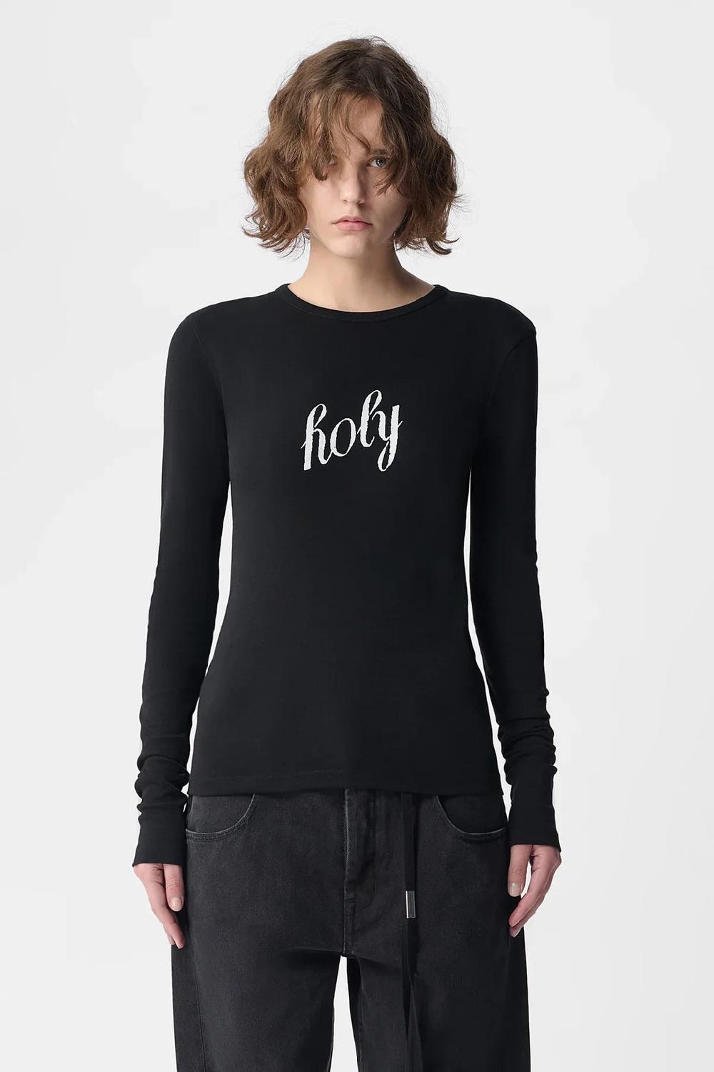 ann demeulemeester Fiene Printed Long Sleeve T-Shirt