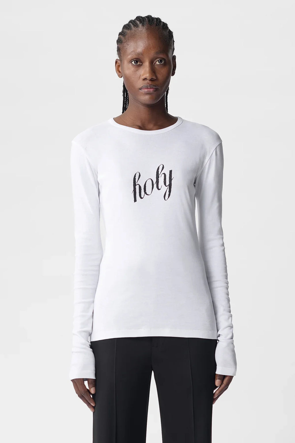 ann demeulemeester Fiene Printed Long Sleeve T-Shirt
