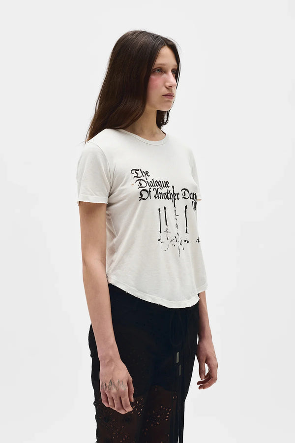 Ann Demeulemeester Floor Micro T-Shirt With "Chandelier" Print