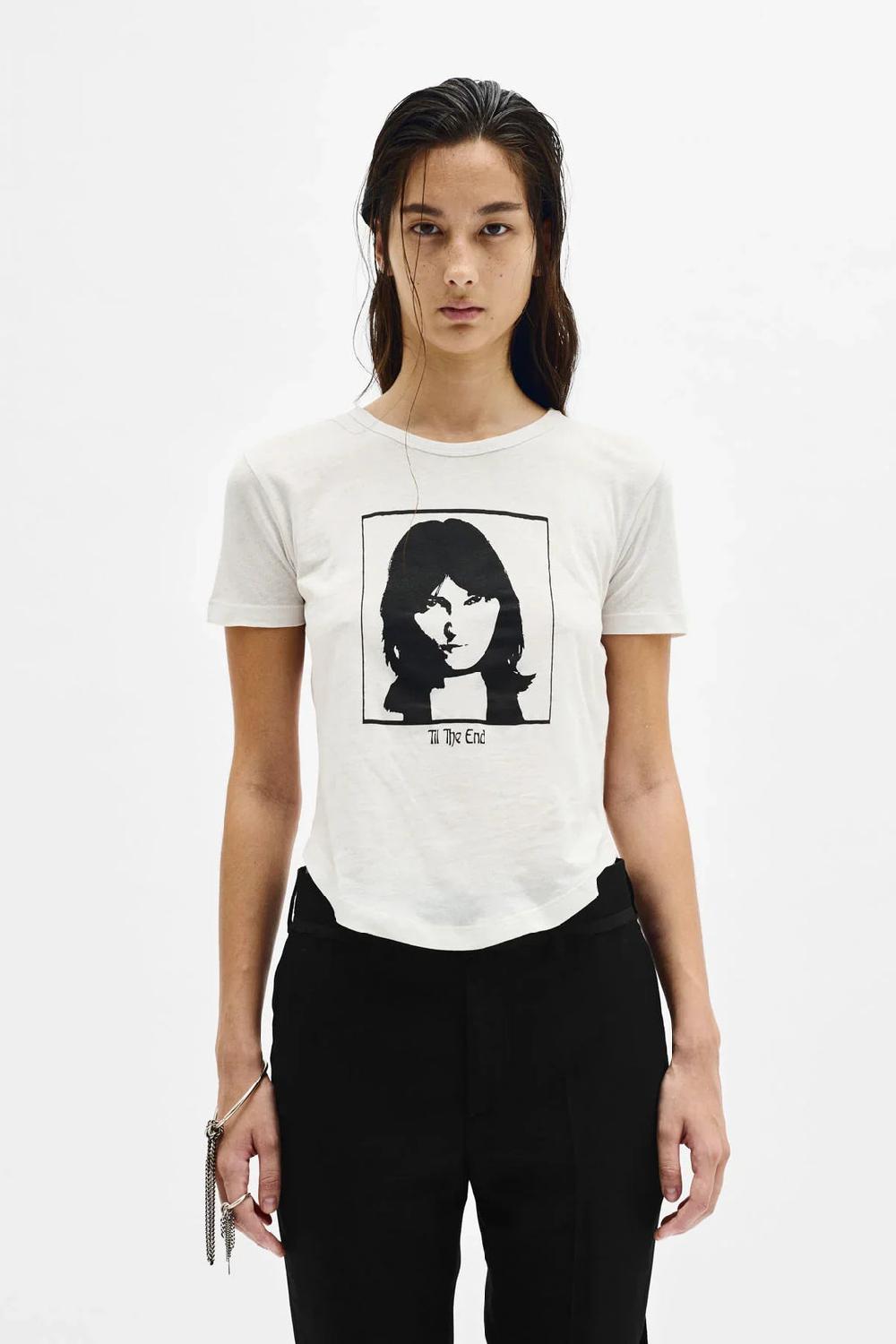 ann demeulemeester Georgette ''Till The End'' Micro T-shirt