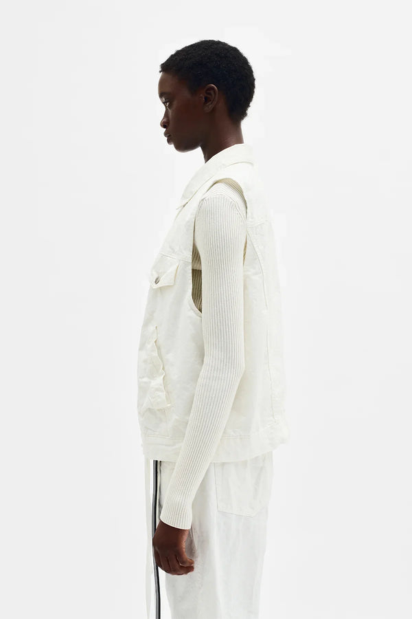 Ann Demeulemeester Juliette 5 Pocket High Comfort Sleeveless Jacket