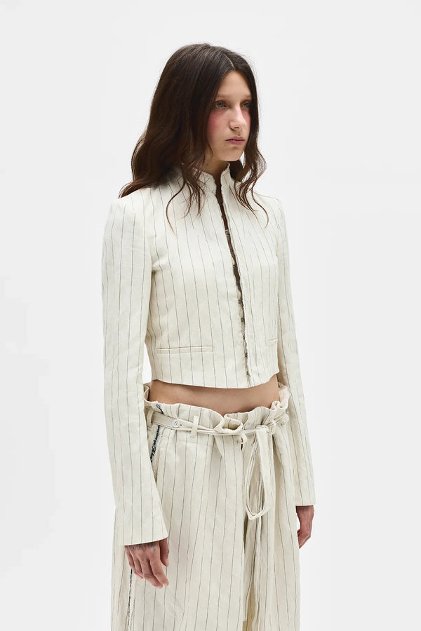 Ann Demeulemeester Mami Cropped Stand Collar Blouson