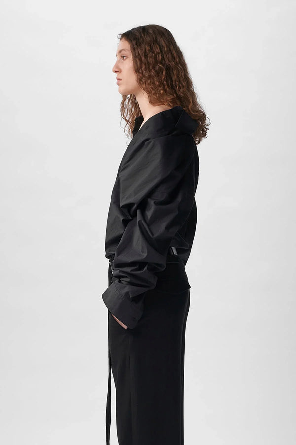 Ann Demeulemeester Nelly Dropped Shoulder Shirt Popeline