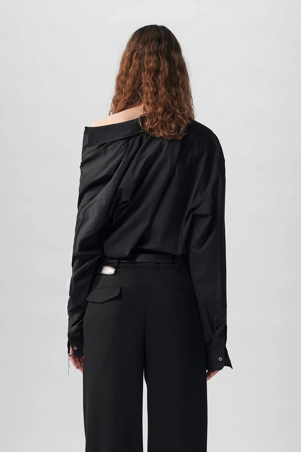 Ann Demeulemeester Nelly Dropped Shoulder Shirt Popeline