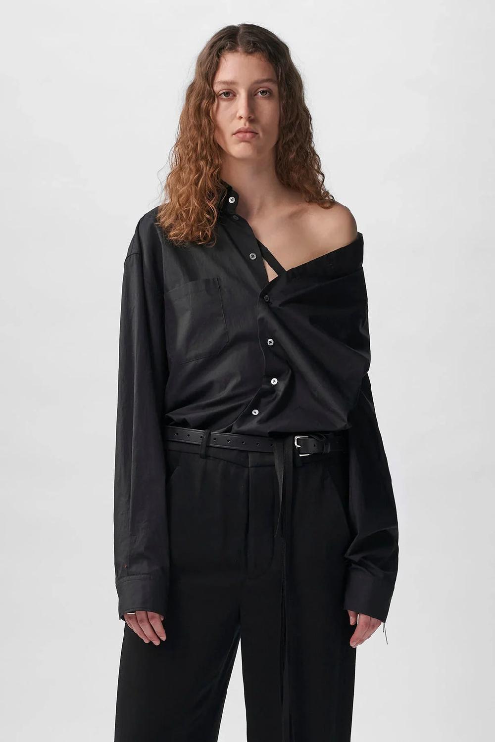 ann demeulemeester Nelly Dropped Shoulder Shirt Popeline