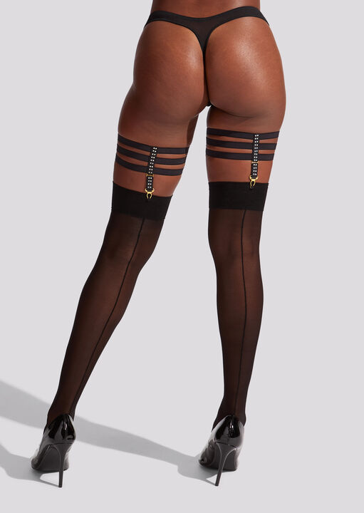 ann summers Adjustable Diamante Leg Harness Black