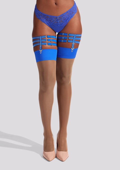 Ann Summers Adjustable Diamante Leg Harness Cobalt