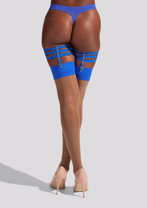 ann summers Adjustable Diamante Leg Harness Cobalt