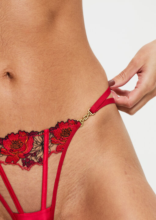 Ann Summers Caged Rose String Red