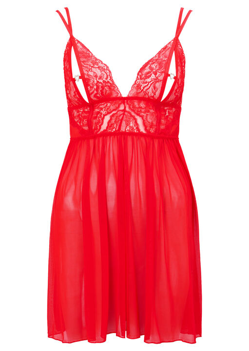 Ann Summers Diamond Heart Chemise Red