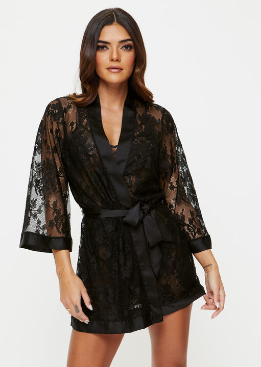 ann summers Enlightening Robe Black