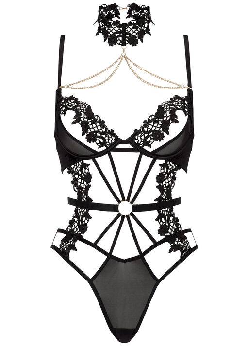 Ann Summers Evening Desire Crotchless Body Black