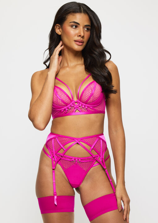 Ann Summers Evoke Suspender Belt Bright Pink
