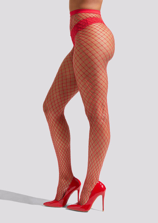 Ann Summers Fishnet Tights Red