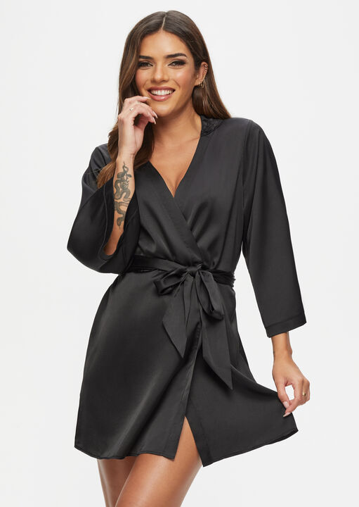 Ann Summers Heartening Robe Black