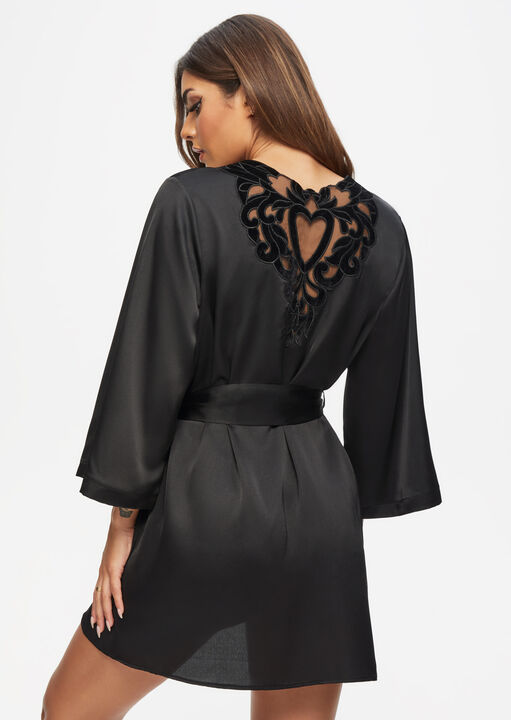 ann summers Heartening Robe Black