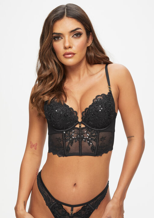 ann summers Icon Padded Corset Black