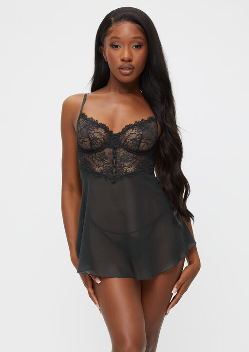 ann summers Iris Babydoll Set Black