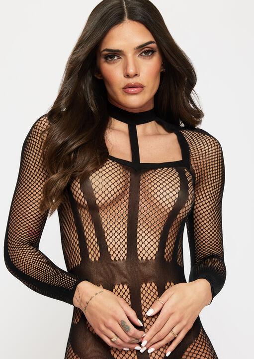 Ann Summers Jupiter Crotchless Bodystocking Black
