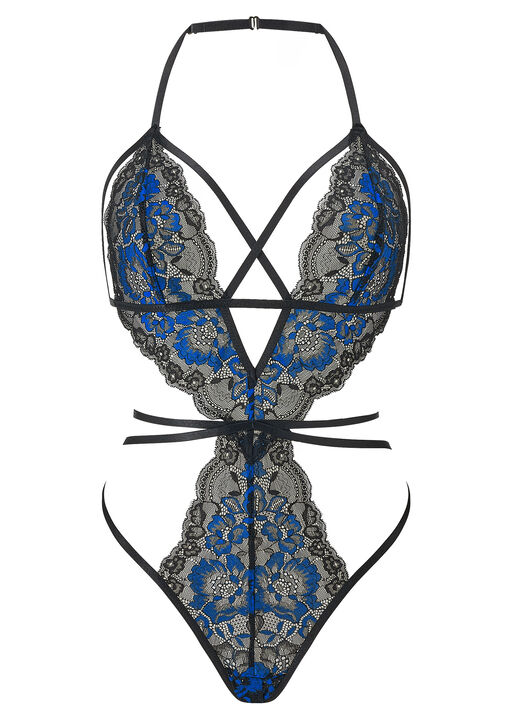 Ann Summers Liberty Crotchless Body Black/Blue