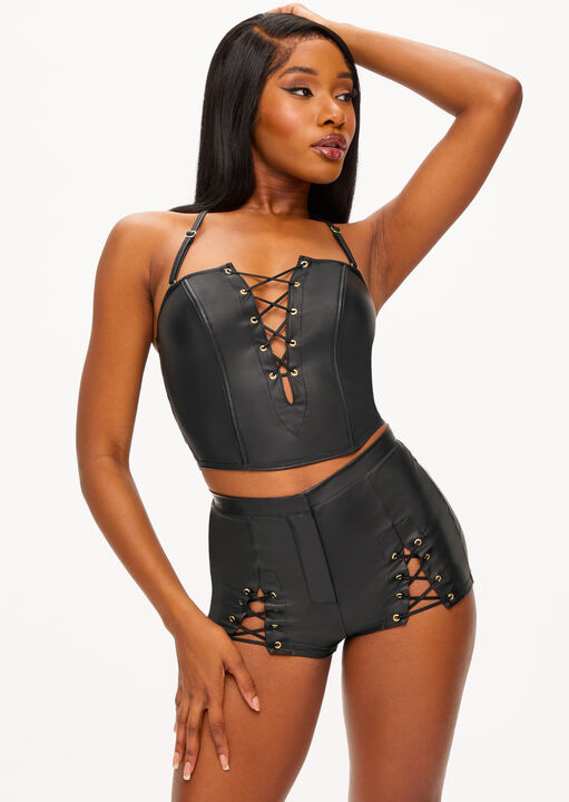 Ann Summers Limelight Lover PU Short Black