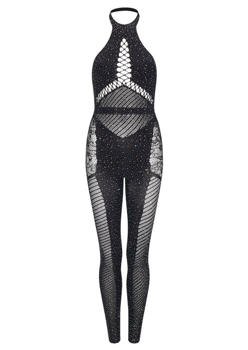 Ann Summers Paisley Jumpsuit Black