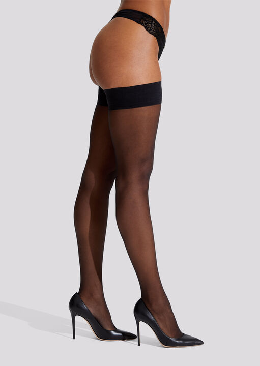Ann Summers Plain Top Hold Ups Black