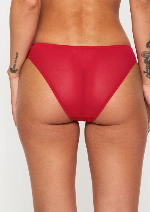 Ann Summers Sexy Lace Crotchless Brazilian Red