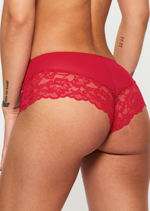 Ann Summers Sexy Lace Crotchless Short Red