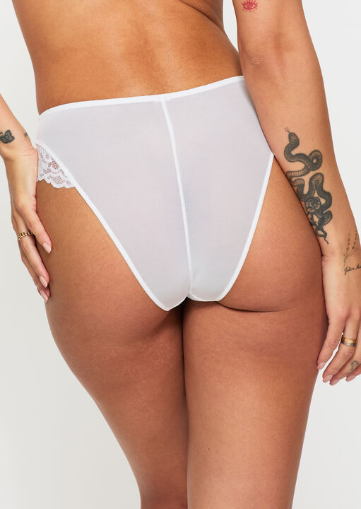 Ann Summers Sexy Lace High Waisted Brazilian White