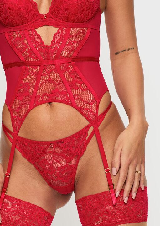 Ann Summers Sexy Lace Padded Basque Red