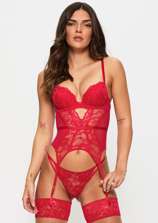 ann summers Sexy Lace Padded Basque Red