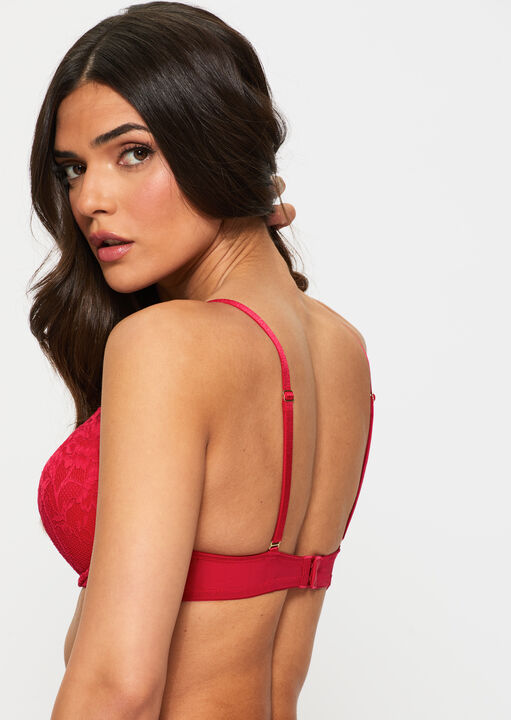 Ann Summers Sexy Lace Padded Boost Bra Red