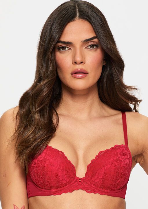 ann summers Sexy Lace Padded Plunge Bra Red