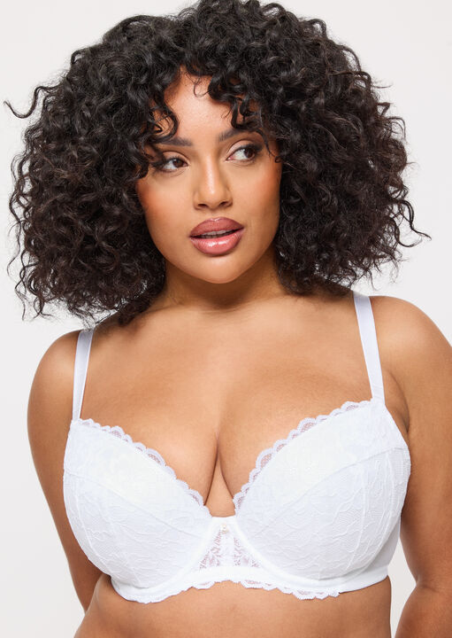 Ann Summers Sexy Lace Padded Plunge Bra White