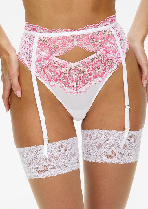ann summers Sexy Lace Suspender Belt White/Pink