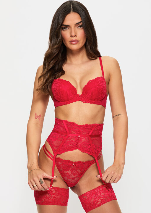 Ann Summers Sexy Lace Waspie Red