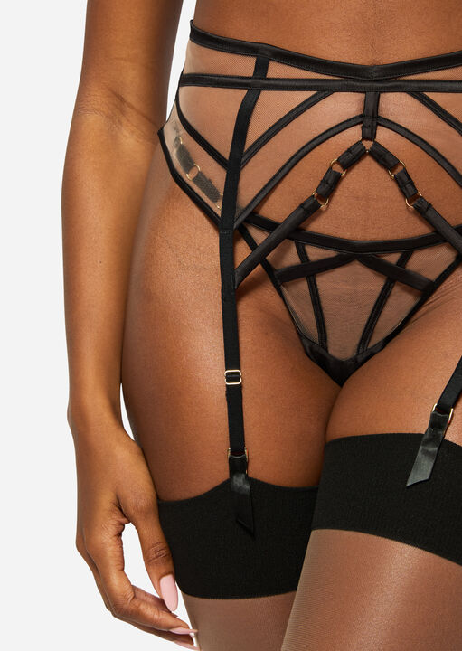 Ann Summers Sheer Desire Waspie Black