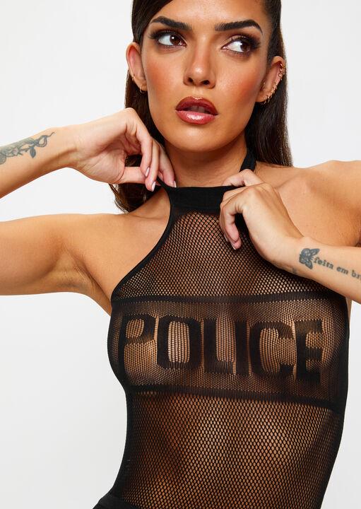 Ann Summers Sultry Sergeant Crotchless Body Black