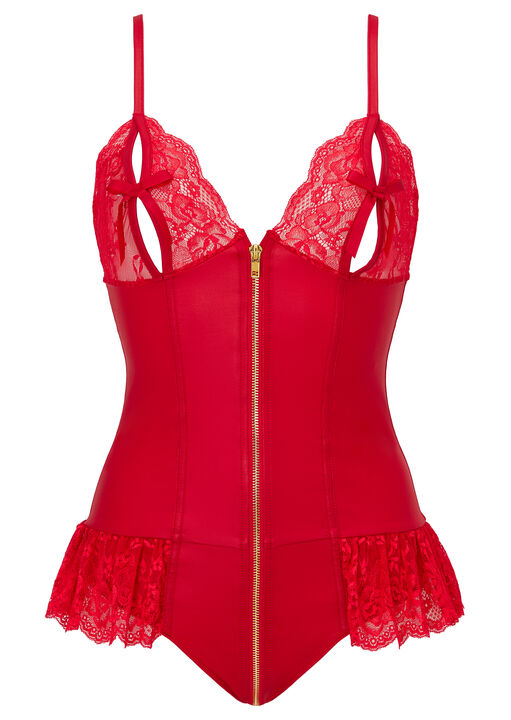 Ann Summers Tasha Crotchless Teddy Red